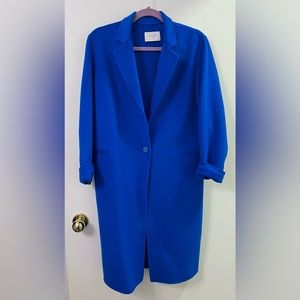 SANDRO Paris Wool Coat Electric Blue Excellent Condition